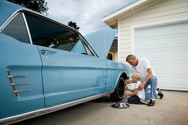 Work on car at home